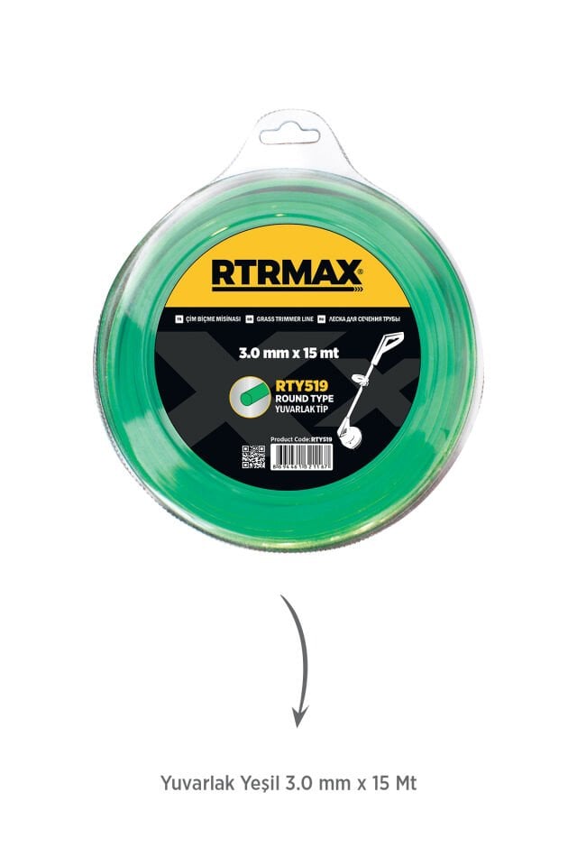 RTM9638 Benzinli Sırt Tipi Tırpan 52 Cc 1.9 Hp - (Tırpan Bıçağı, Misina Başlığı, Hediyeli)