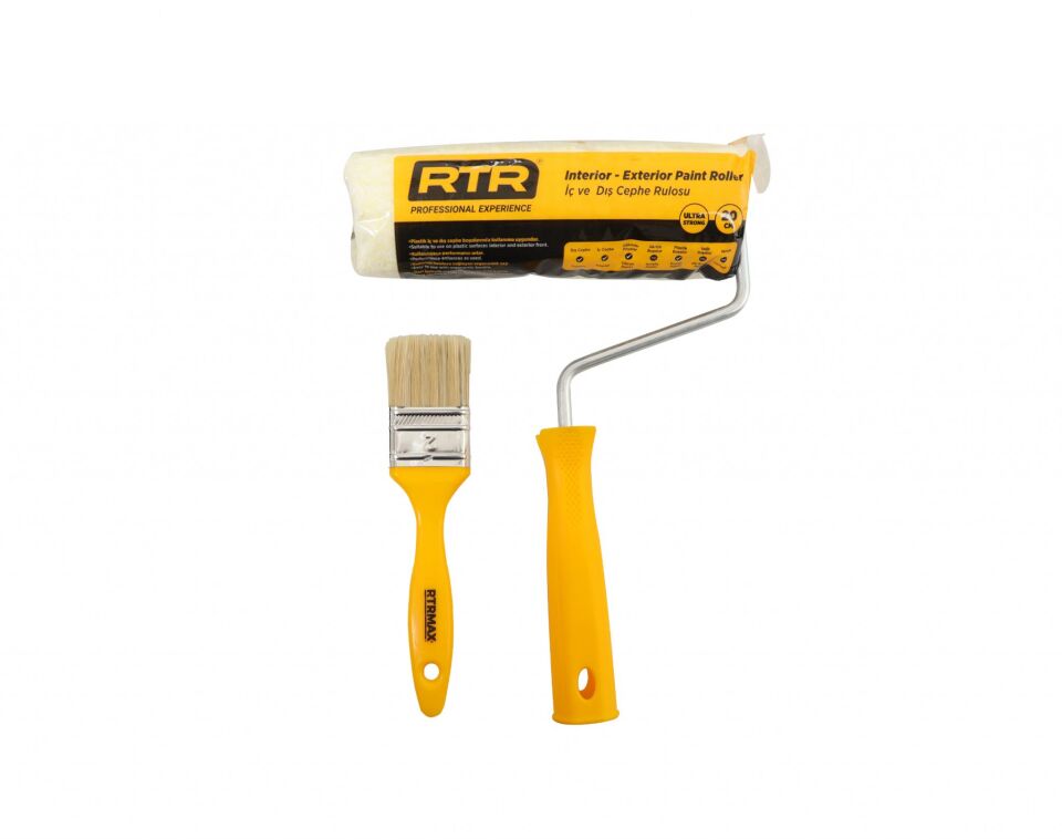RFR703 Hobi Boyacı Seti 3 Parça (İç ve Dış Cephe Rulosu, Kesme Fırcası, Boyacı Tavası)