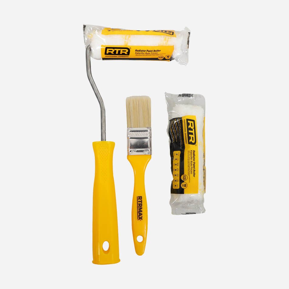 RFR701 Hobi Boyacı Seti 4 Parça (Rulo Fırça ve Yedeği, Kesme Fırçası, Boyacı Tavası)