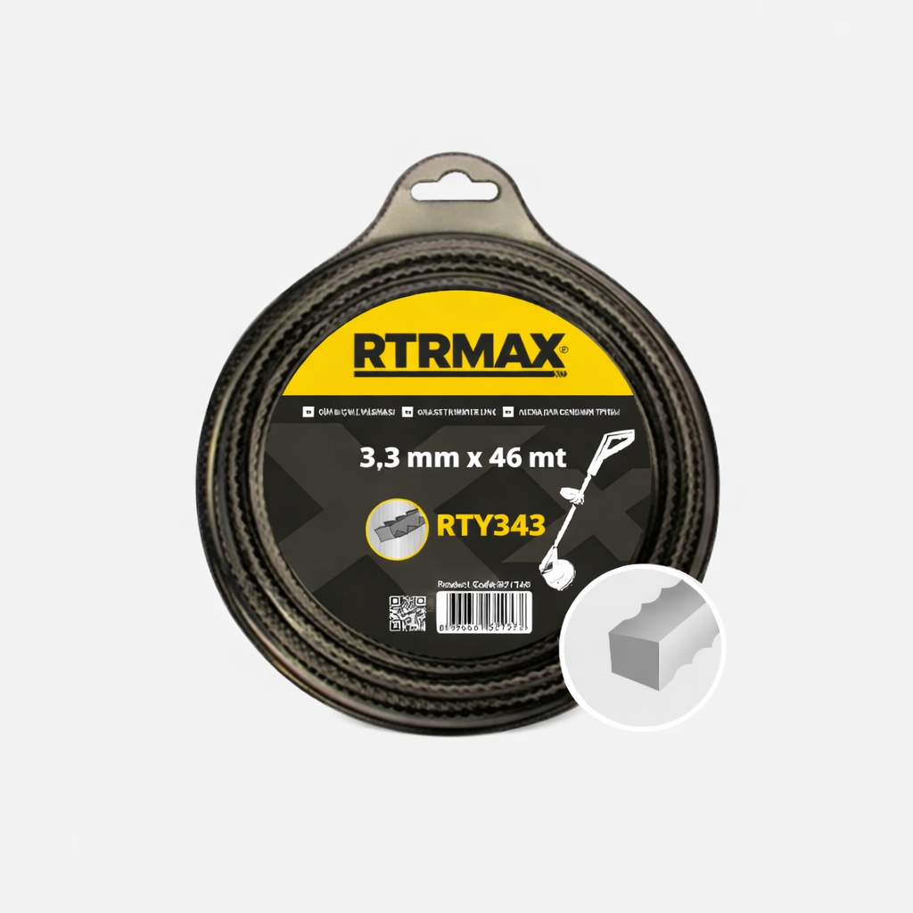 RTY343 Tırpan Misinası Testere Gri 3.3 mm x 46 Mt