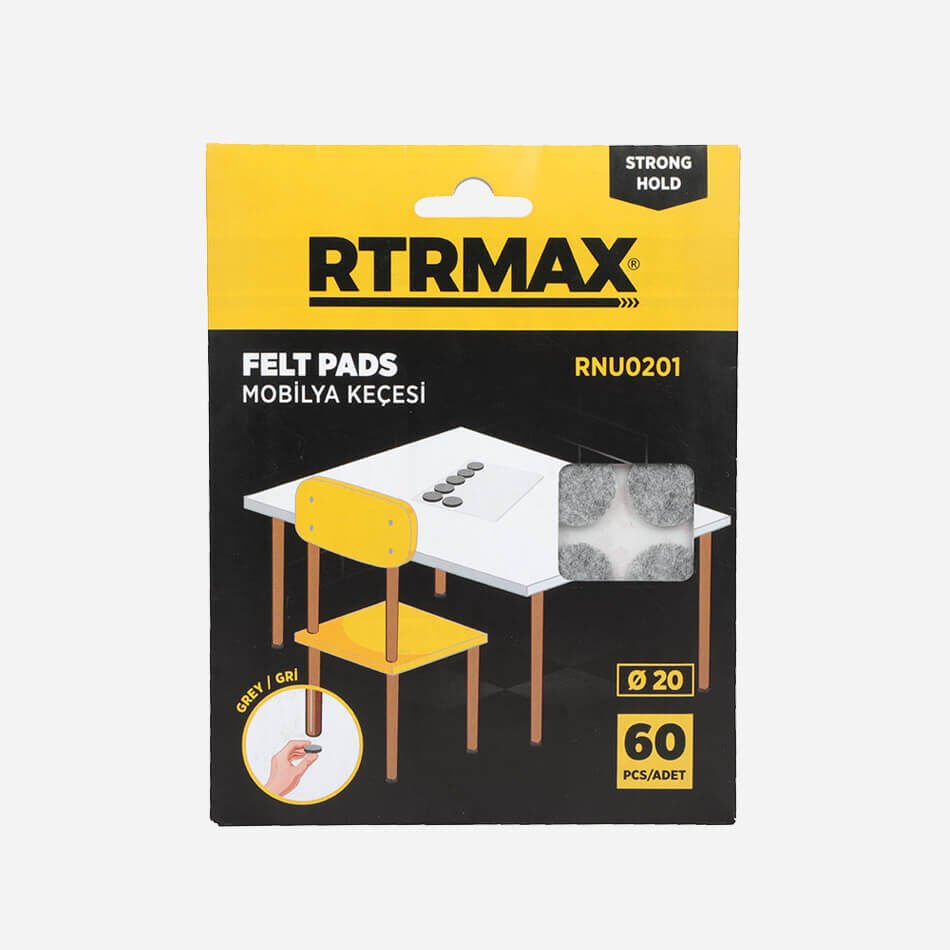 RNU0201 Mobilya Keçesi 20 mm x 2 mt - Gri